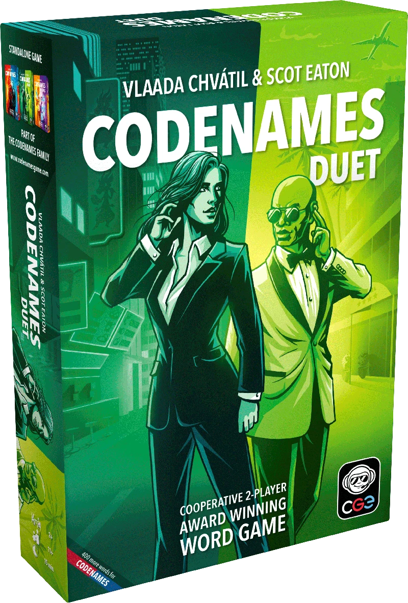 Englische Schachtel von Codenames Duet, Neuauflage 2025